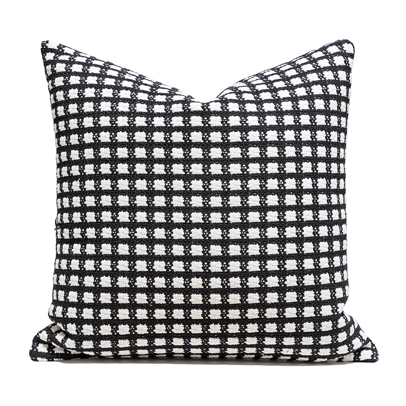 Checkered Pillow/White & Black
