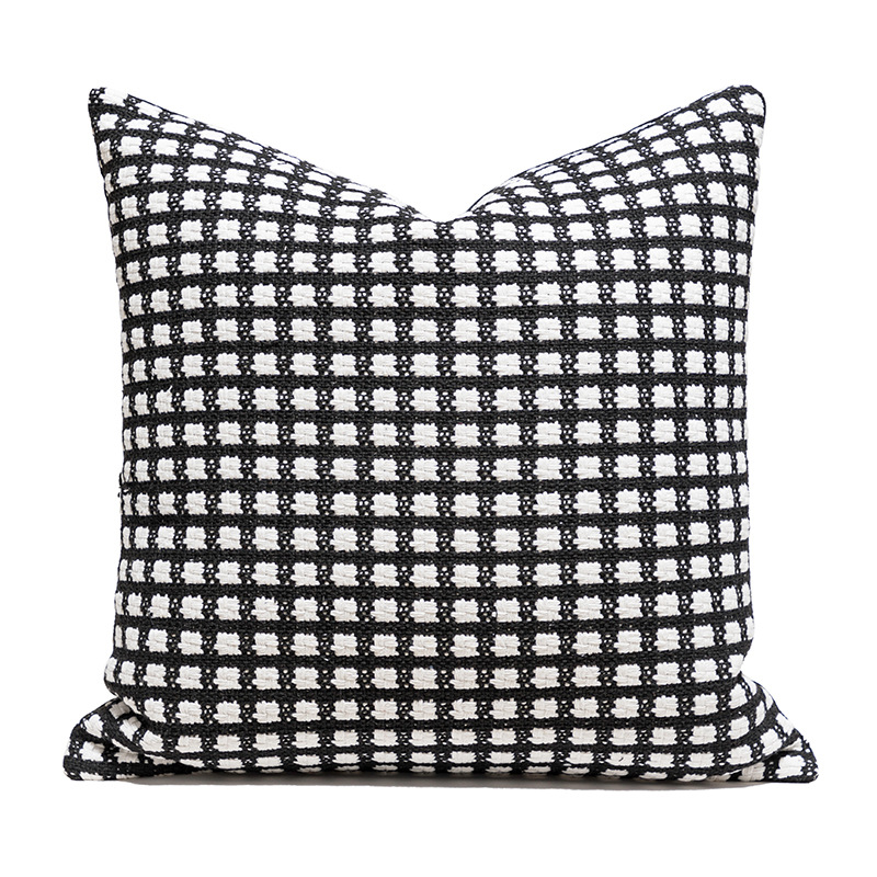 Checkered Pillow/White & Black