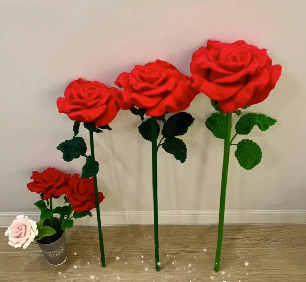 Super Large Roses Hand Knit