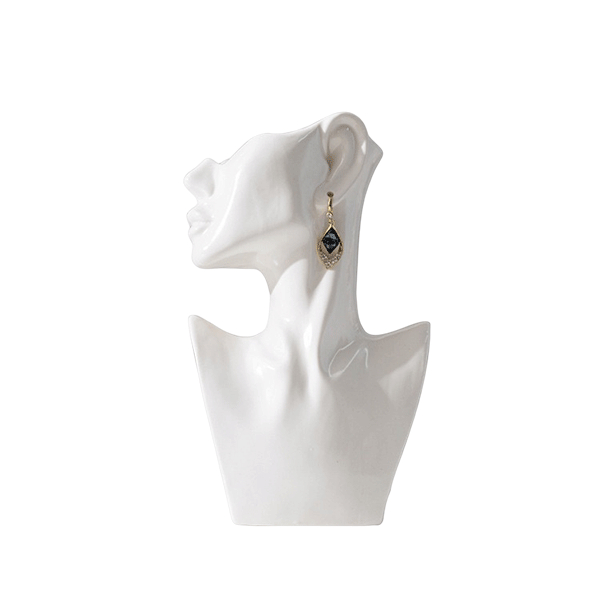 Face Large Size with Earrings Art Ceramic Vase