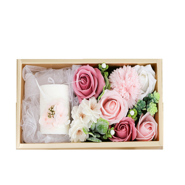 Soap Flower Aromatherapy Candle Gift Set
