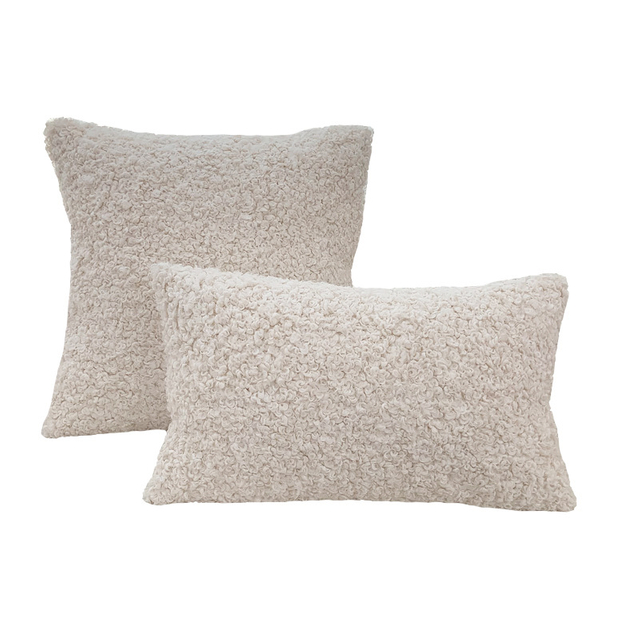 Solid Color Small Curly Hair Throw Pillow