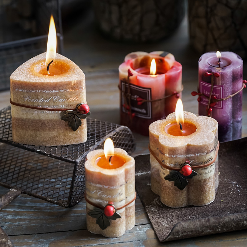 Triangle & Flower Smokeless Scented Candles