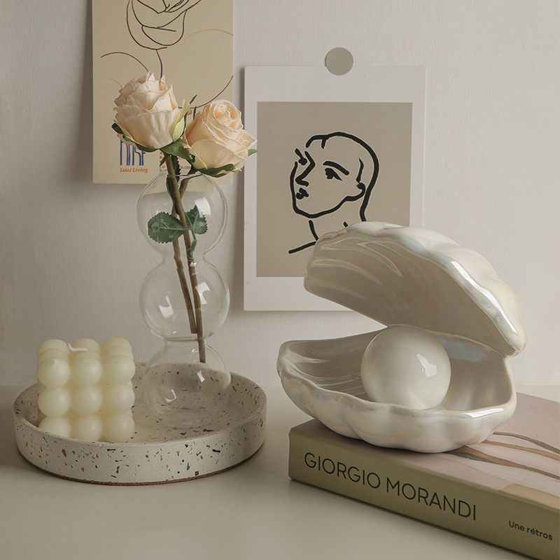 White Shell Pearl Shape Lamp 