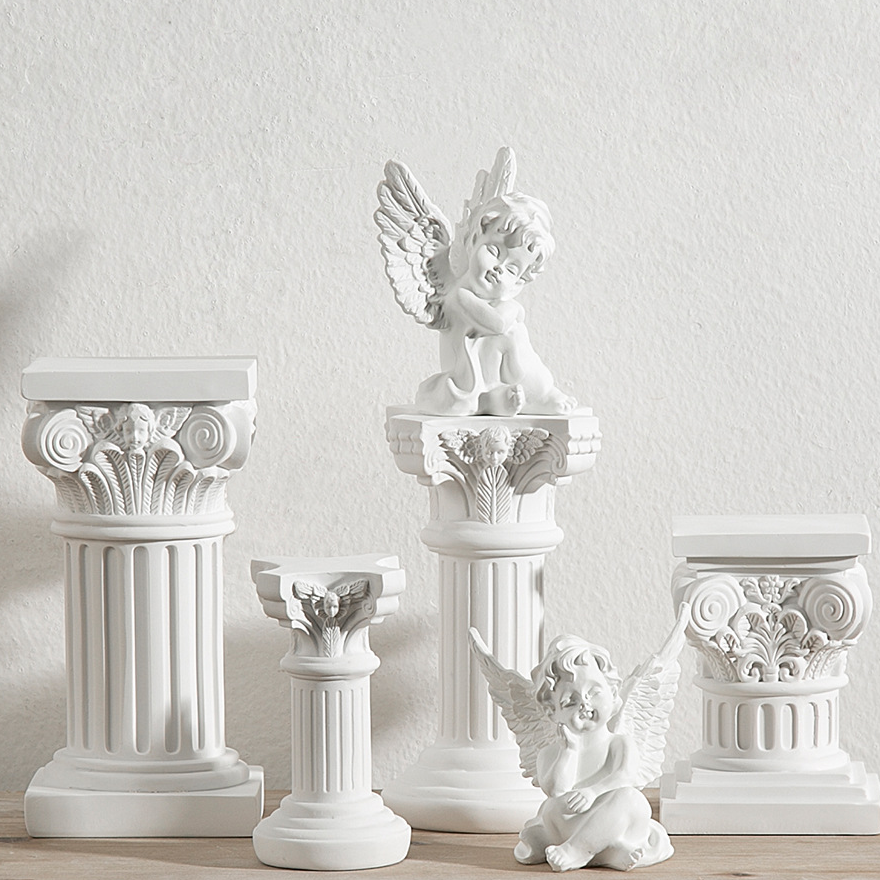 Roman Column Candelabra Cherub Table Decorations