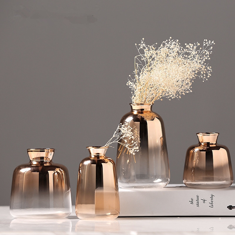 Creative Golden Gradient Glass Vase