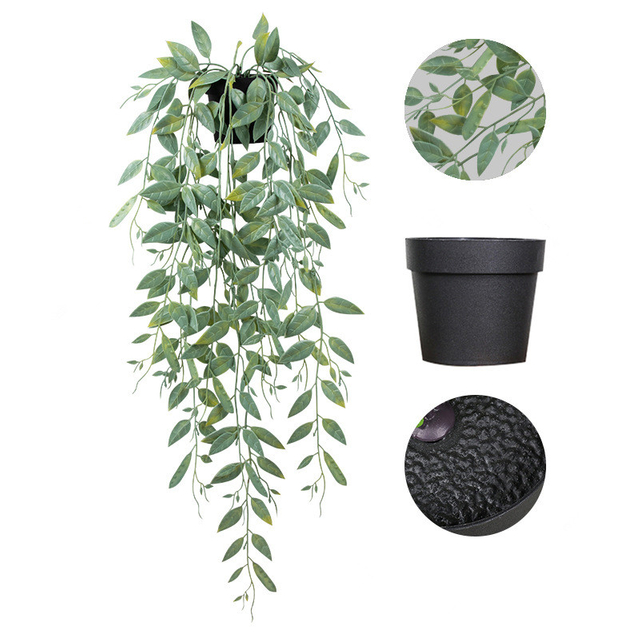Artificial Pea Hanging Plants Fake Potting Wall Home Garden Decor