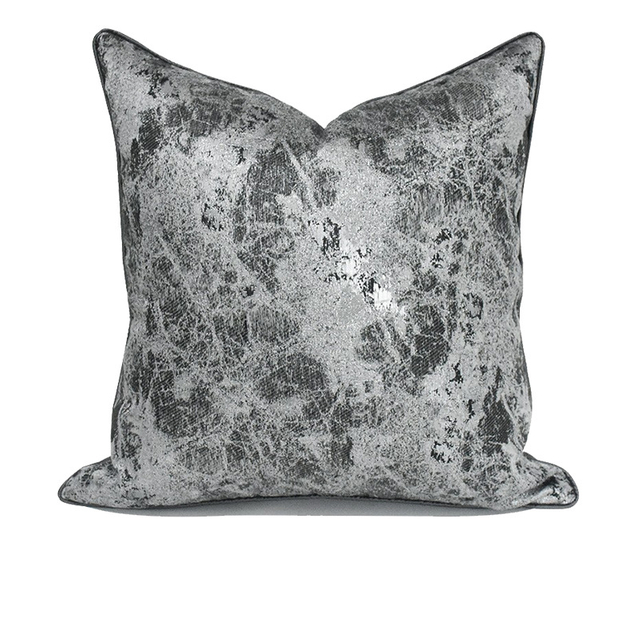 Grey Abstract Pattern Throw Pillow