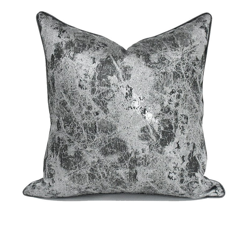 Grey Abstract Pattern Throw Pillow