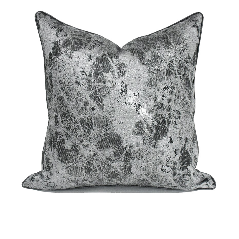 Grey Abstract Pattern Throw Pillow