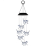 Crystal Dog Solar Wind Chimes Outdoor Color Changing Solar Lights