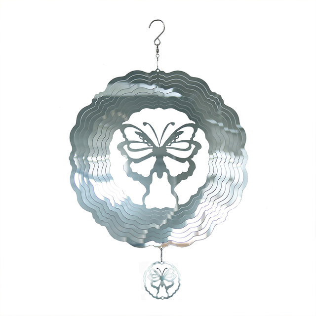 3D Butterfly Metal Wind Chimes Outdoor Decor