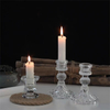 Cut Glass Candlestick Vintage Chic Harlequin Candle Holder