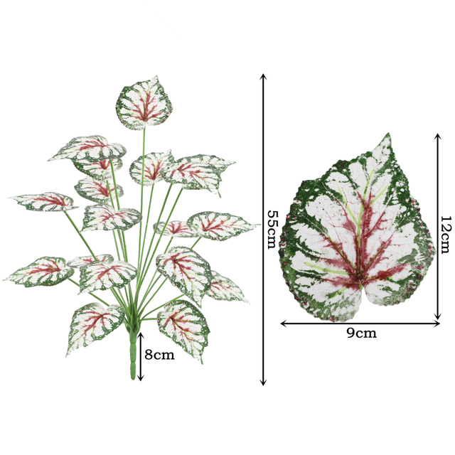 Artificial Begonia Fake Plants for Home Decor Indoor