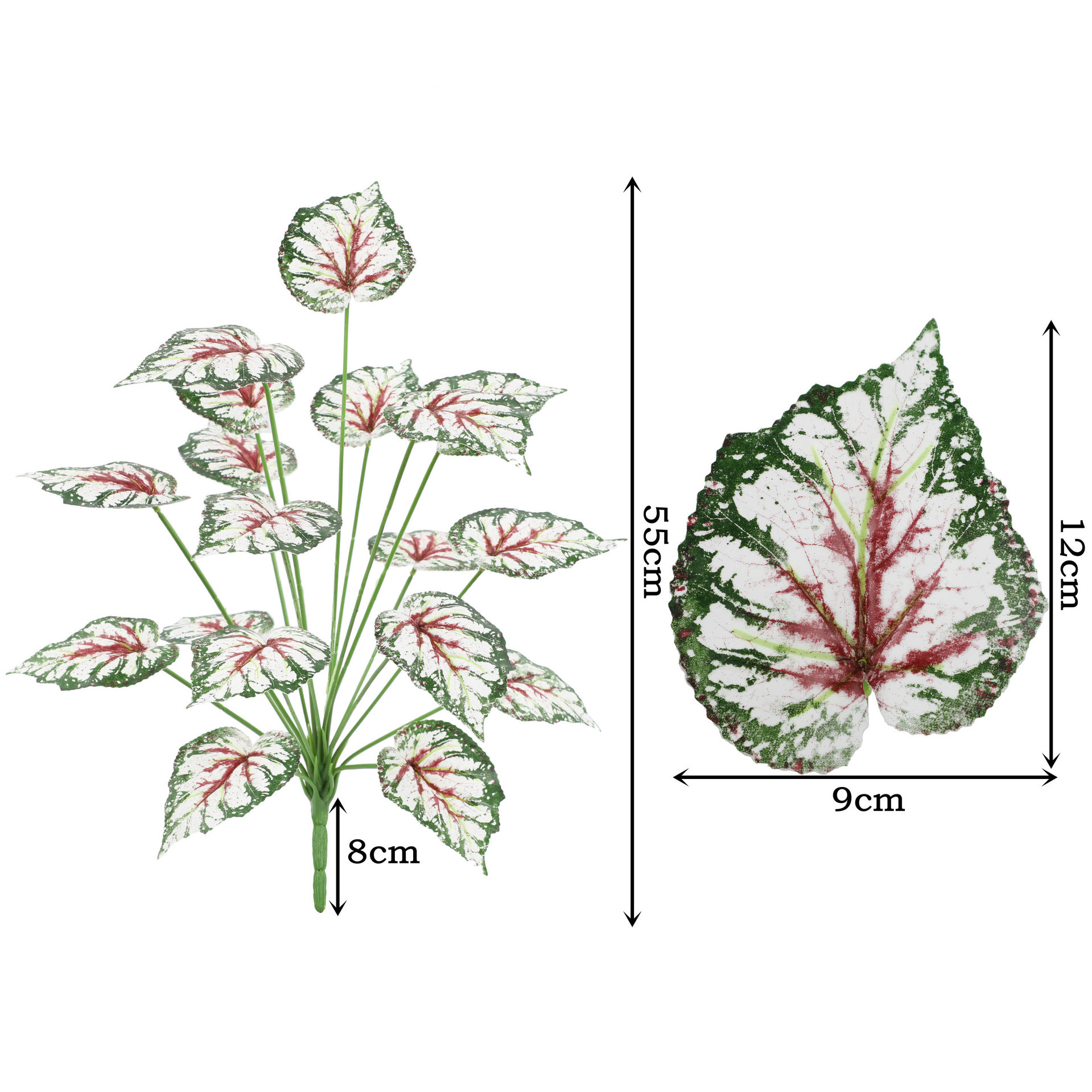 Artificial Begonia Fake Plants for Home Decor Indoor