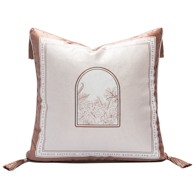 Plain Coloured Tassel Pillow
