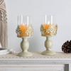 Vintage Metal Pillar Candle Holder