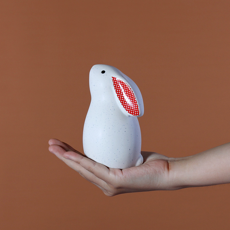 Ceramic Bunny Rabbits Porcelain Modern Art Home Decoration