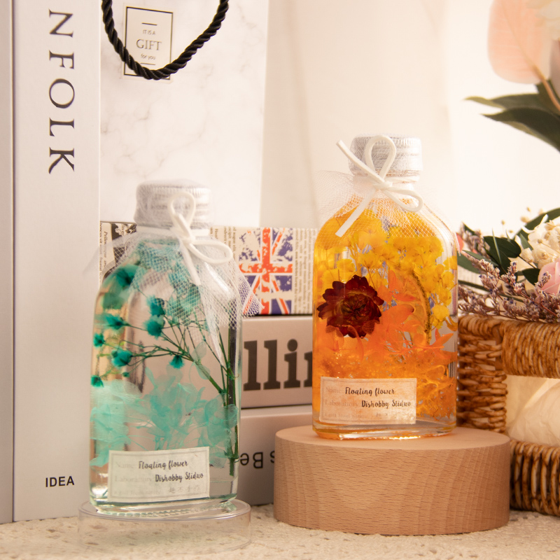 Rose Botanical Specimens Glass Bottles