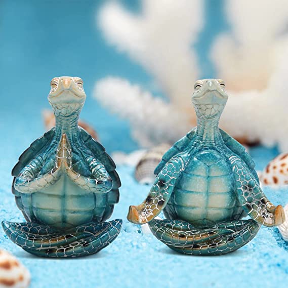 Sea Turtle Yoga Figurines Decorations