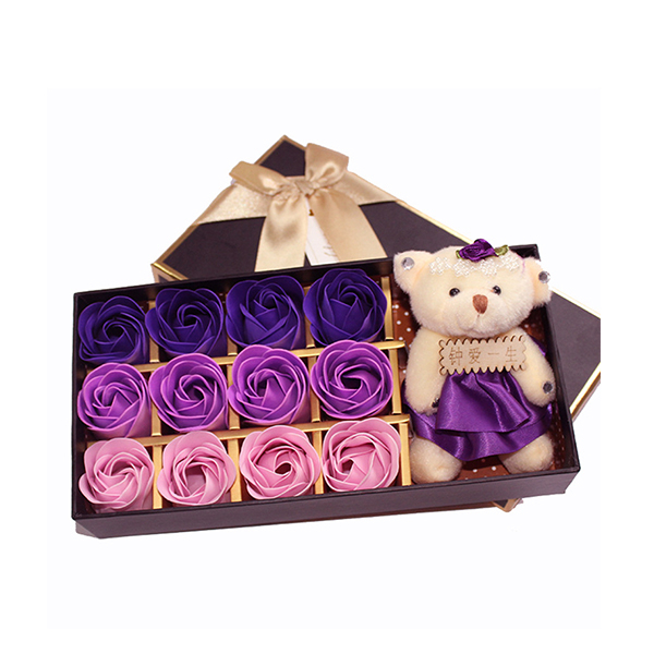 Rose Soap Flower Gift Set