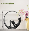 Reading Figurines Bookshelf Iron Decorations Objects