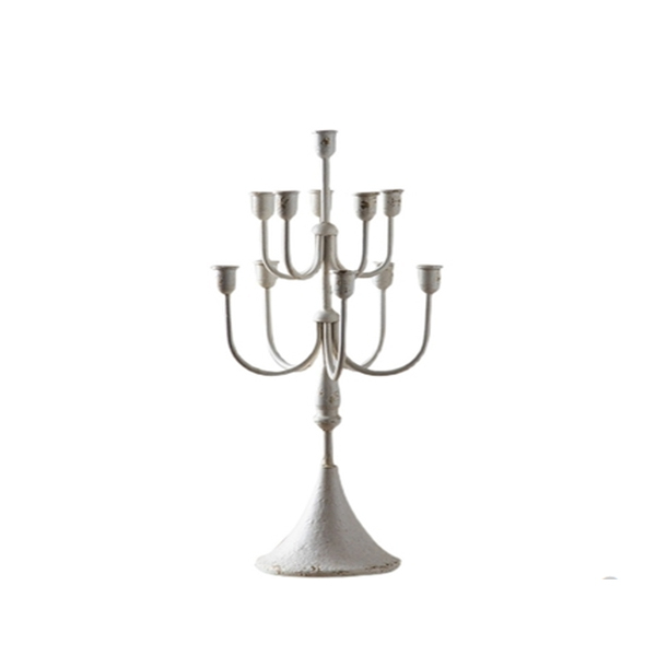 European Vintage Nostalgic White Candle Holder