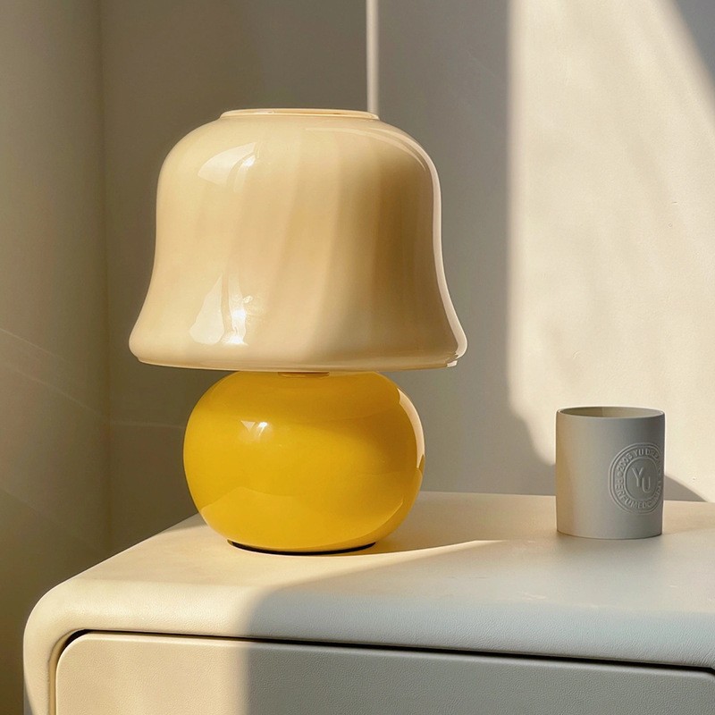 Cream Mushroom Lamp Living Room Decoration