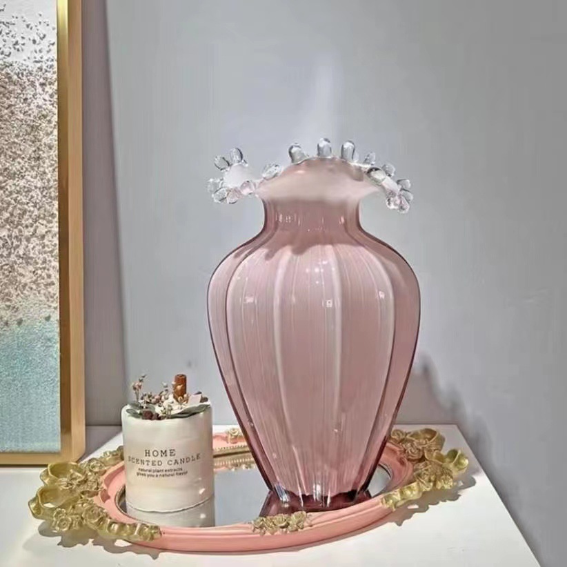French Teardrop Wave Glass Vase