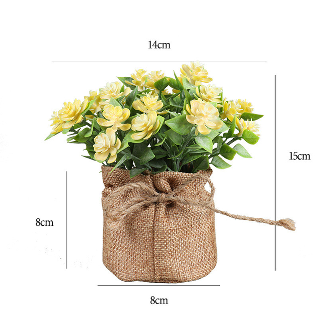 Artificial Camellia Flowers Fake Plants Home Office Decor