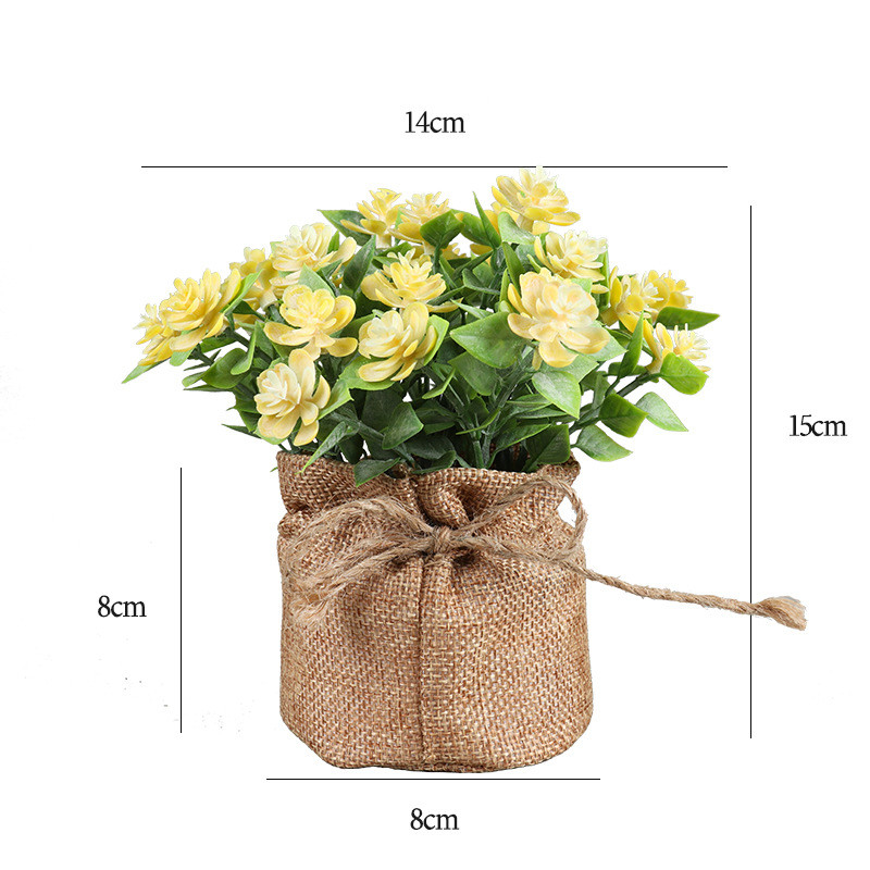 Artificial Camellia Flowers Fake Plants Home Office Decor