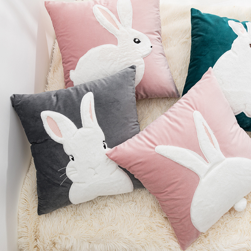 Rabbit Pattern Throw Pillows
