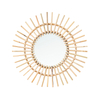 Rattan Woven Round Mirror Home Decor