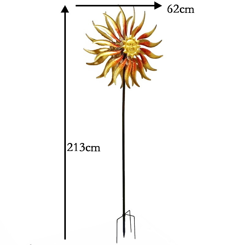 Outdoor Metal Sun Wind Spinners for Yard Garden Decor