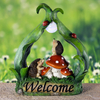 Hedgehog Outdoor Statue Yard Patio Solar Light Garden Decoration