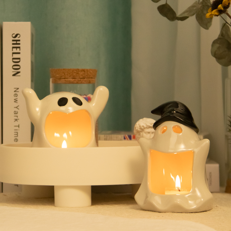 Cute Ghostly Kid Candle Holder