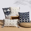 Navy Blue Tufted Throw Pillows