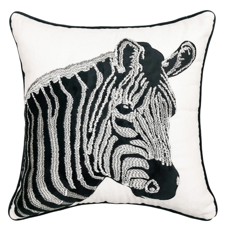 Geometric Zebra-print Throw Pillows