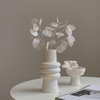 White Plain Creative Straight Ceramic Vase