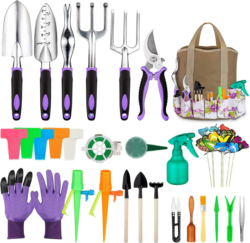 Garden Tools Set with Gardening Bag for Planting