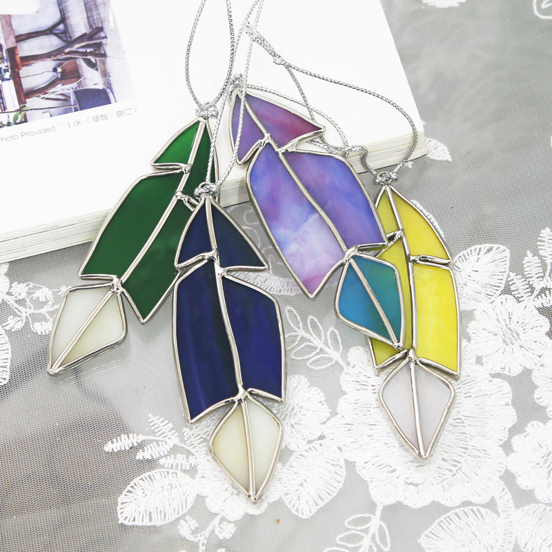 Feather Stained Glass Window Hangings