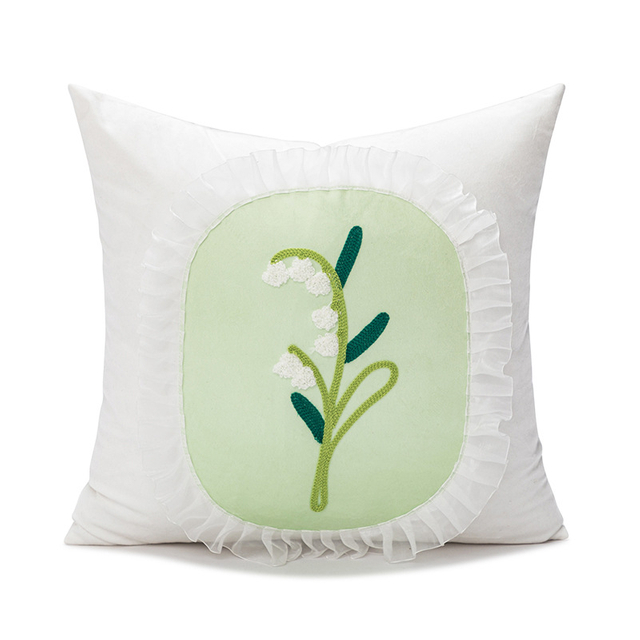 Bellflower Lace Throw Pillows