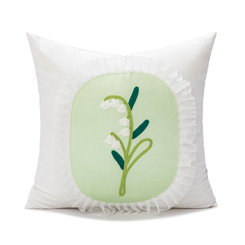 Bellflower Lace Throw Pillows