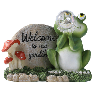 Indoor Outdoor Frog Statue Garden Patio Accessory
