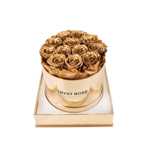 Eternal Flower Roses Gold And Silver Bucket