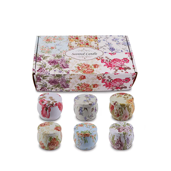Dried Flower Soy Candle Set of Six