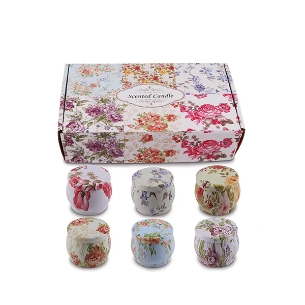 Dried Flower Soy Candle Set of Six