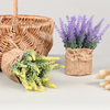 Artificial Lavender Plants in Flax Pot Home Office Decor
