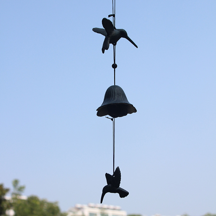 Hummingbird Wind Chimes for Outside Japanese Style Garden Decor 
