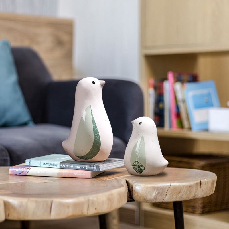 Ceramic Bird Statues Modern Home Decorative Ornaments